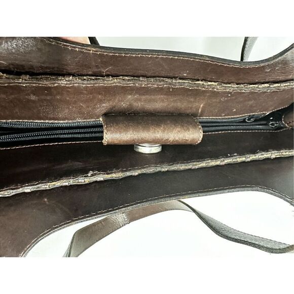 Shannon Diego Woven Leather Shoulder Bag Brown Made in Brazil See Description - Picture 9 of 14